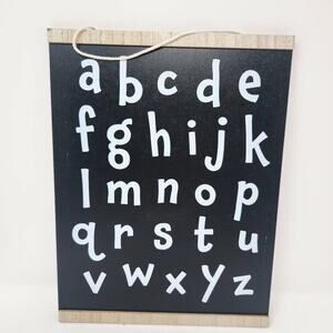 ABC Alphabet Hanging Black and Natural Sign